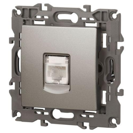 Розетка компьютерная Elegance 14-3107-16 RJ45 титан Эра Б0065764