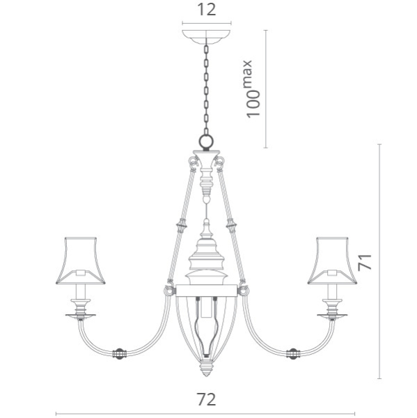 Подвесная люстра Divinare 1165/01 LM-6