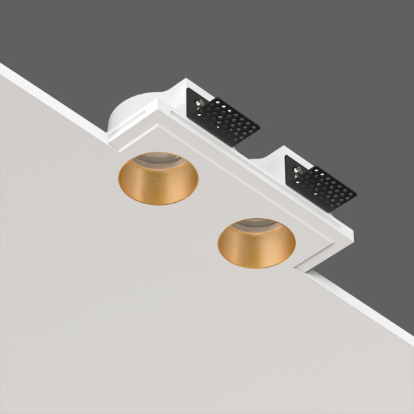 QUASAR 55 DUO BRASS Встраиваемый потолочный гипсовый светильник