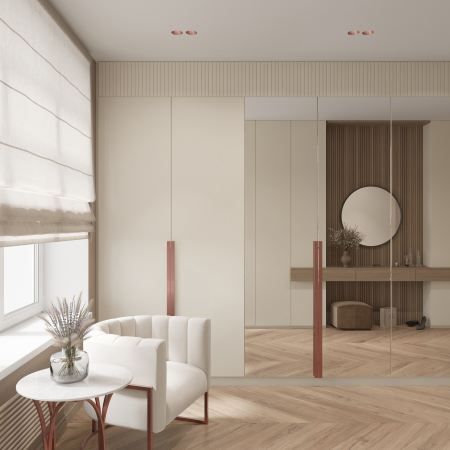 QUASAR 80 DUO COPPER Встраиваемый потолочный гипсовый светильник