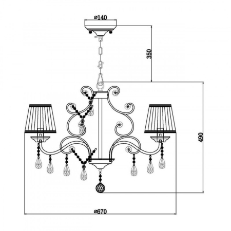 Подвесная люстра Vele Luce VL2002L06