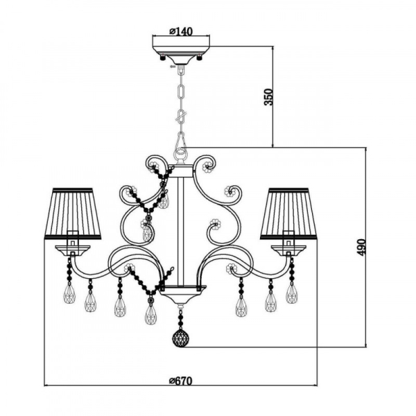 Подвесная люстра Vele Luce VL2002L06