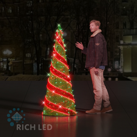 Спиральная елка, 165*65 см, 24В