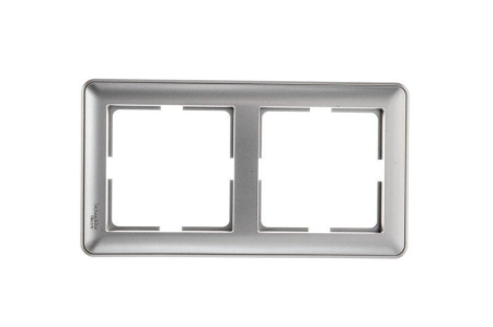 Рамка 2-м W59 матов. хром SE KD-2-58