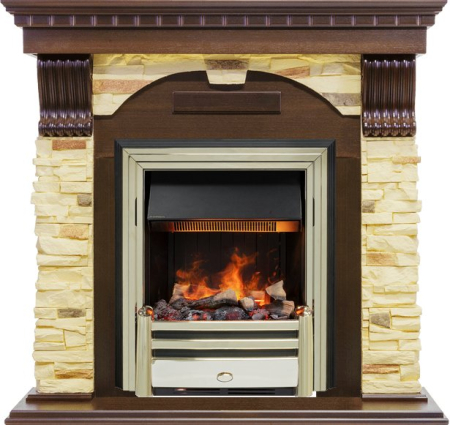 Dimplex Каминокомплект Dublin угловой - Темный дуб / Сланец с очагом Cavendish