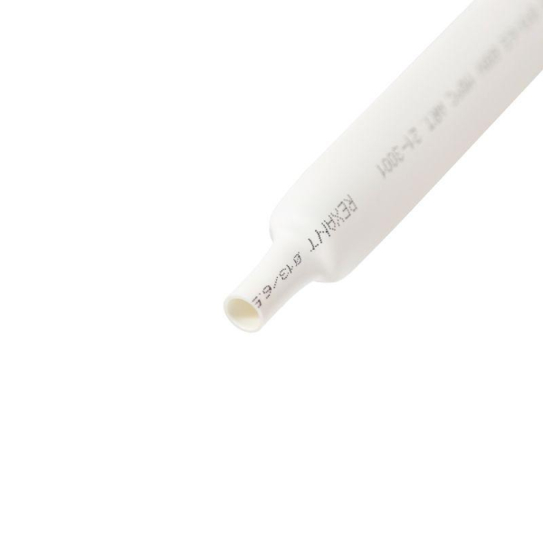 Трубка термоусаживаемая ТУТ нг 13,0/6,5мм, белая, упаковка 50 шт. по 1м REXANT