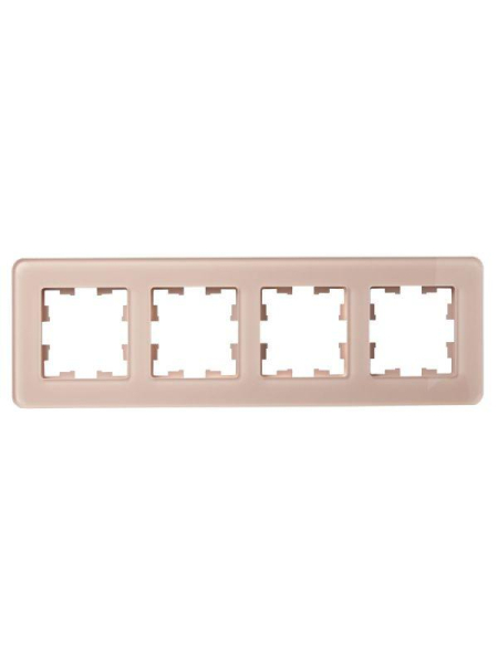 Рамка 4-м BRITE РУ-4-2-Бр стекло дым. RE IEK BR-M42-G-41-K97