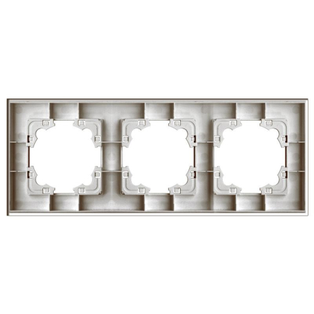 Рамка 3-м Афина стеклянная серебр. UNIVersal 2268