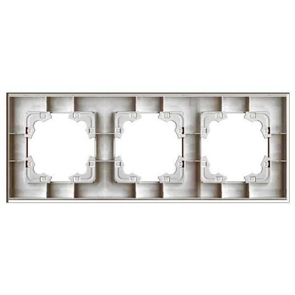 Рамка 3-м Афина стеклянная серебр. UNIVersal 2268