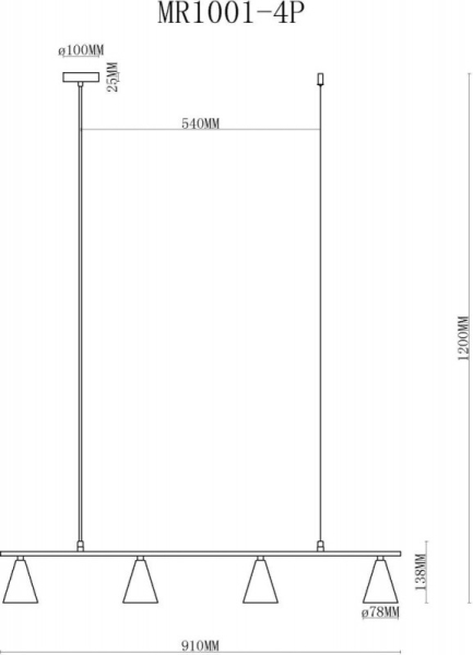 Подвесной светильник MyFar MR1001-4P