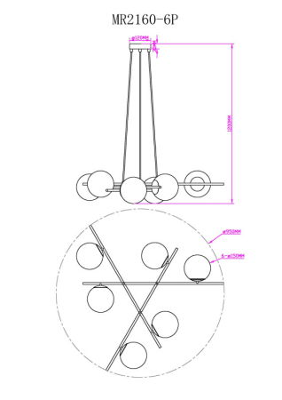 Подвесная люстра MyFar MR2160-6P