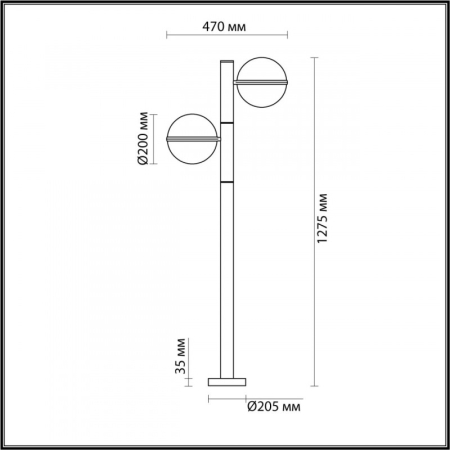 Садово-парковый светильник Odeon Light 4832/2F