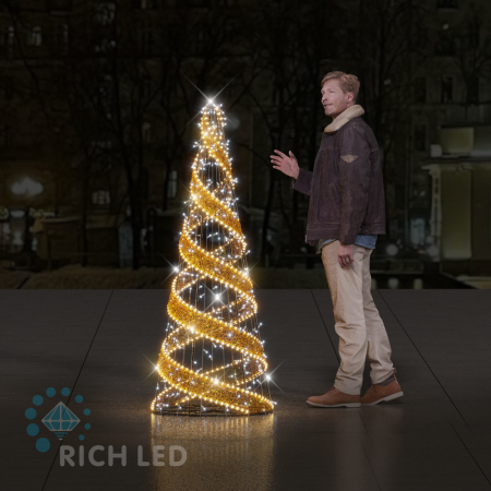 Спиральная елка, 165*65 см, 24В