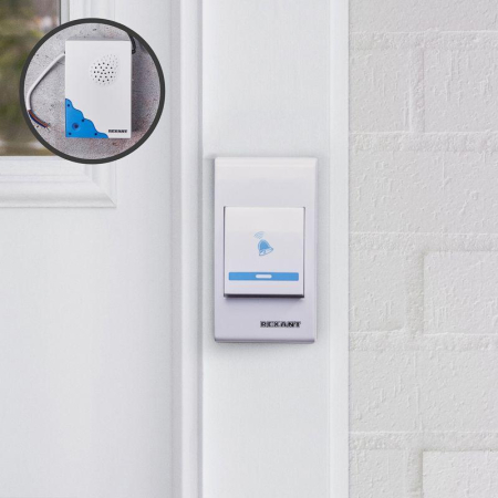 Звонок электрический RX-8 с проводом и кнопкой 36 мелодий REXANT