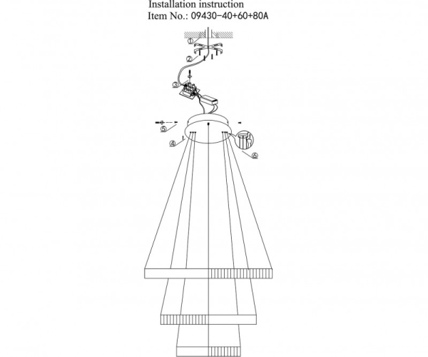 Подвесная люстра Kink Light 09430-40+60+80A,19