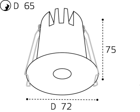 Встраиваемый светильник ITALLINE IT06-6024 black 3000K