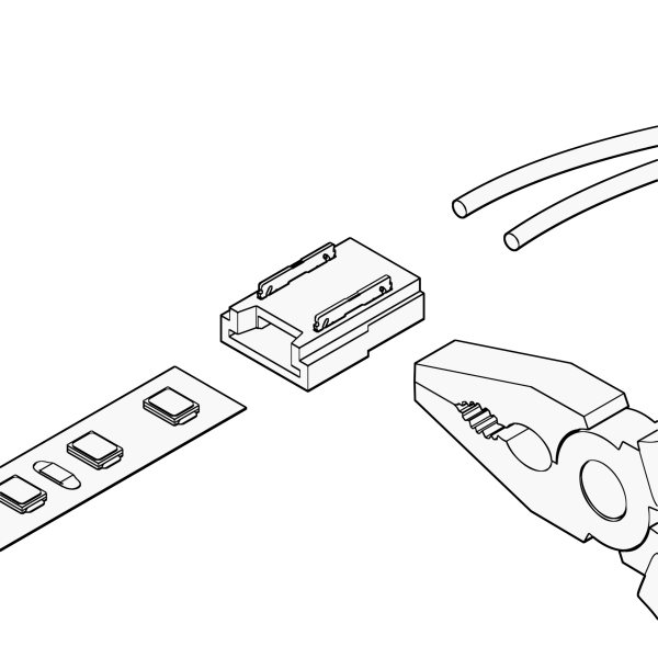 Универсальный набор прокалывающих коннекторов 2pin (7мм) д/подкл. и разных типов соед.ленты 10мм 4шт