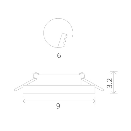 Встраиваемый светильник ARTE Lamp A5223PL-1CC