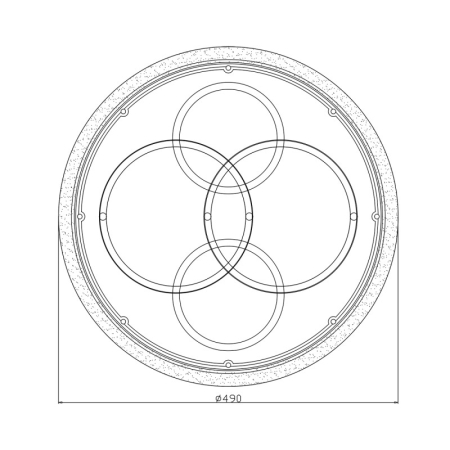 Накладная люстра Escada 10235/4LED ROUND
