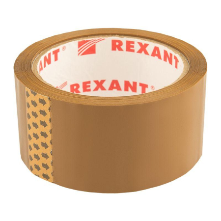 Скотч упаковочный REXANT 48 мм х 50 мкм, коричневый, рулон 66 м