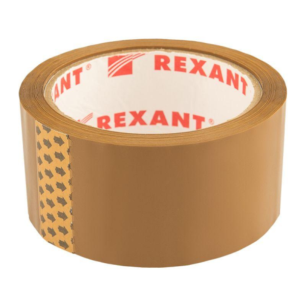 Скотч упаковочный REXANT 48 мм х 50 мкм, коричневый, рулон 66 м