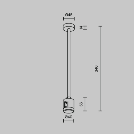 Стойка Maytoni Technical TRA158C-IPC1-B