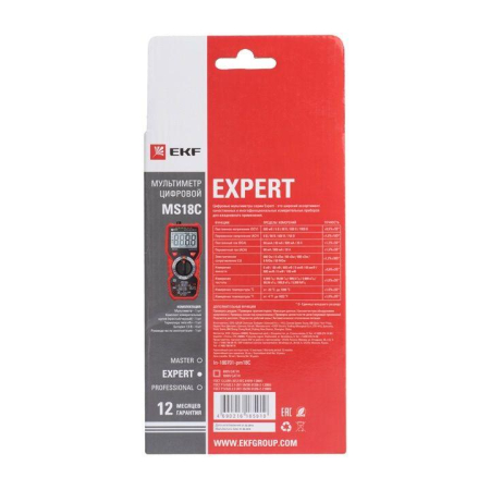 Мультиметр цифровой MS18C Professional EKF In-180701-pm18C