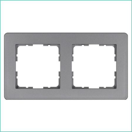 Рамка 2-м G-Flex алюм. Jasmart G1102S