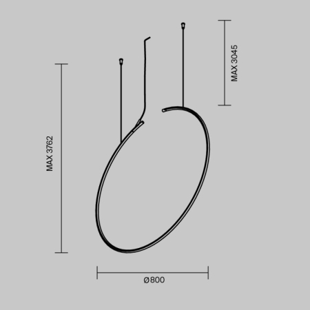 Шинопровод Maytoni Technical TRX233-RV-D800-B