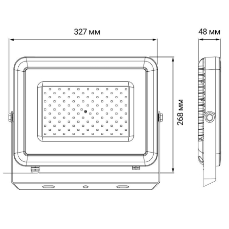 Прожектор светодиодный PFL-S2 100Вт 6500К IP65 220–240В ДО с клапаном закален. матов. стекло сер. Pro JazzWay 2853325D