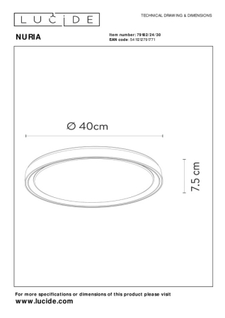 Накладной светильник LUCIDE 79182/24/30