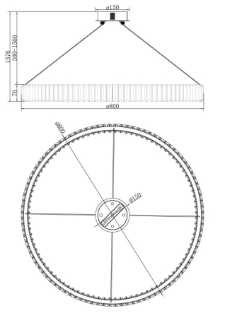 Подвесная люстра Freya FR5257PL-L32G