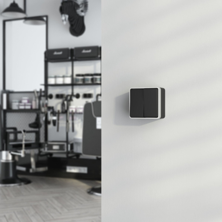 Выключатель Werkel W5020234 черный с серебром