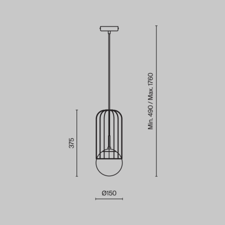 Подвесной светильник Maytoni P362PL-01G