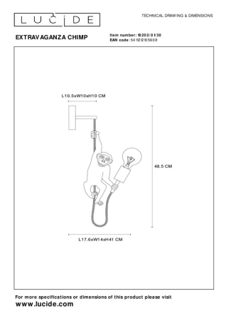 Детское бра LUCIDE 10202/01/30