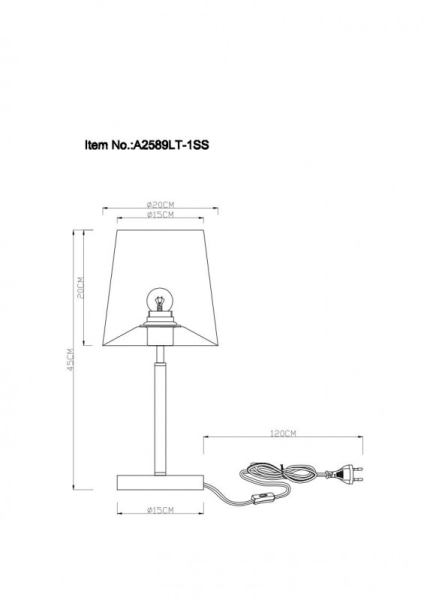 Настольная лампа ARTE Lamp A2589LT-1SS