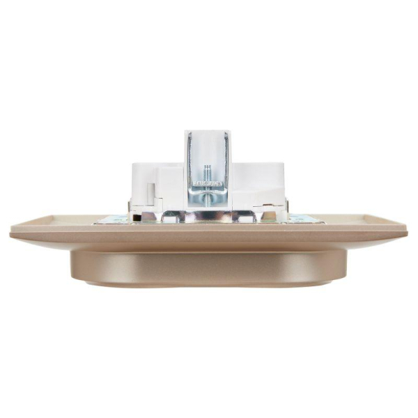 Розетка 2-м SKANDY 16А с заземл. защ. шторки в сборе SK-R07Sa песочн. IEK SK-R24-16-K98-F