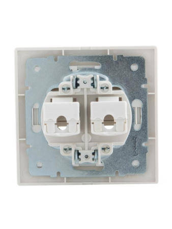 Розетка компьютерная 2-м СП Mira RJ45 бел./бел. LEZARD 701-0202-141