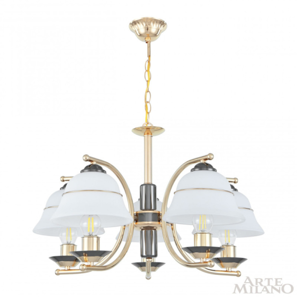 Подвесная люстра Arte Milano 301240/5 Bk/Gd