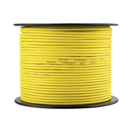 Провод ПГВА 1х1,50мм², желтый, бухта 100м REXANT
