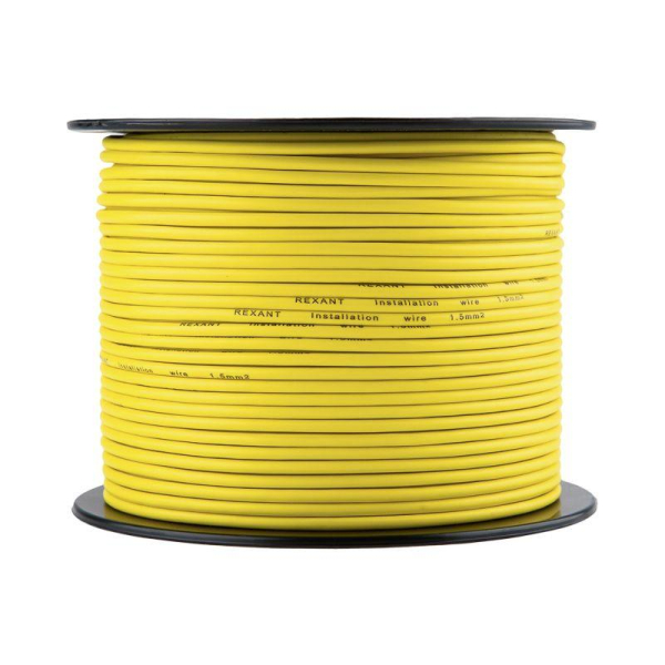 Провод ПГВА 1х1,50мм², желтый, бухта 100м REXANT