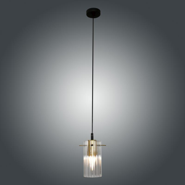 Светильник "Эсми" 211 (плафон 0015) НСБ 01-60-186 Е27 (ИМ) подвесной черн. зол. Элетех 1005405250