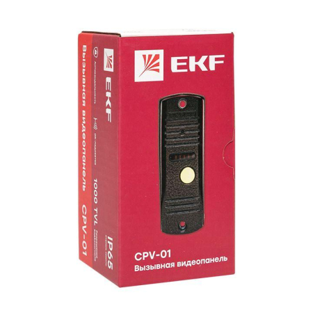 Видеопанель вызывная CPV-01 1000TVL IP65 4пр. медь EKF int-cpv-01