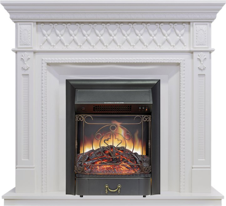 Royal Flame Каминокомплект Alexandria - Белый с очагом Majestic FX Black