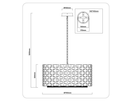 Подвесная люстра Ambrella Light LH41009