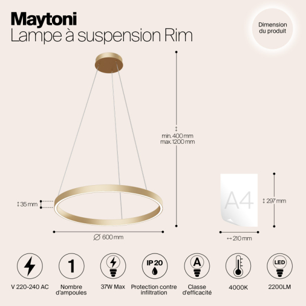 Подвесной светильник Maytoni MOD058PL-L32BS4K