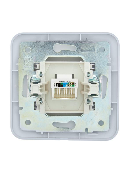 Розетка компьютерная 1-м СП ASTI IP20 RJ45 в сборе Cat 5e бел. LEZARD 7081-0202-139
