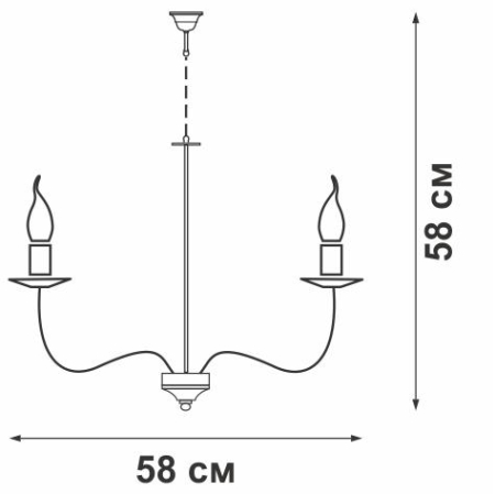 Люстра 5xE14 макс. 40Вт Vitaluce V1794-0/5