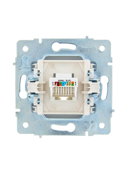 Розетка компьютерная 1-м СП ASTI IP20 RJ45 механизм Cat 5e жемчуж./бел. перламутр. LEZARD 7081-3088-139