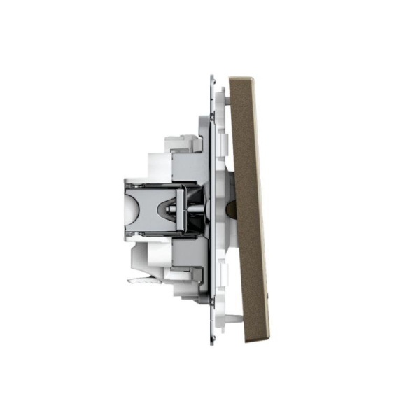 Выключатель 1-кл. ArtGallery 10AX с подсветкой быстрозажим. клем. механизм мокко SE GAL000613S